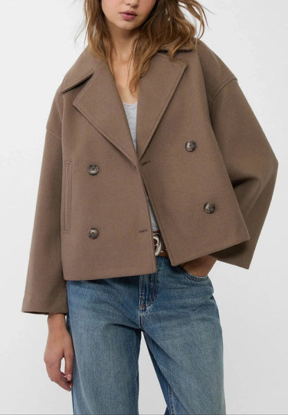 Women's Blazer Short Fit With Double Row Of Buttons