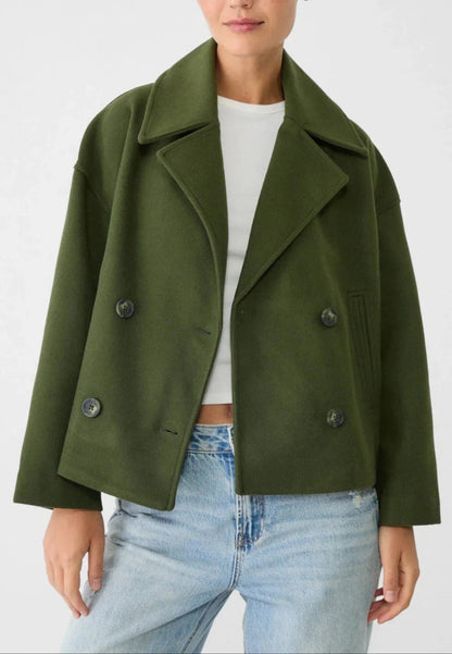 Women's Blazer Short Fit With Double Row Of Buttons