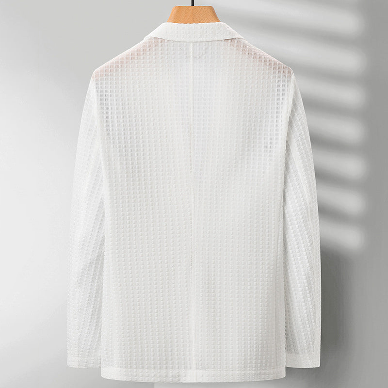 Women's Blazer Waffle Knit Luxe Viscose