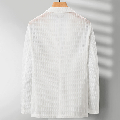 Women's Blazer Waffle Knit Luxe Viscose