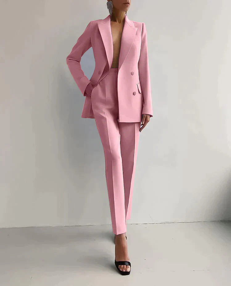 Women's Blazer and Pants Set Stylish High Quality Fabrics