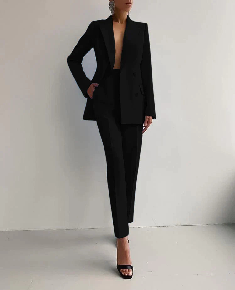 Women's Blazer and Pants Set Stylish High Quality Fabrics