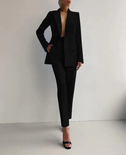 Women's Blazer and Pants Set Stylish High Quality Fabrics
