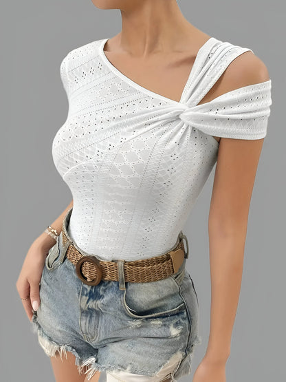 Women's Blouse Asymmetric Soft Fabric Elegant Style