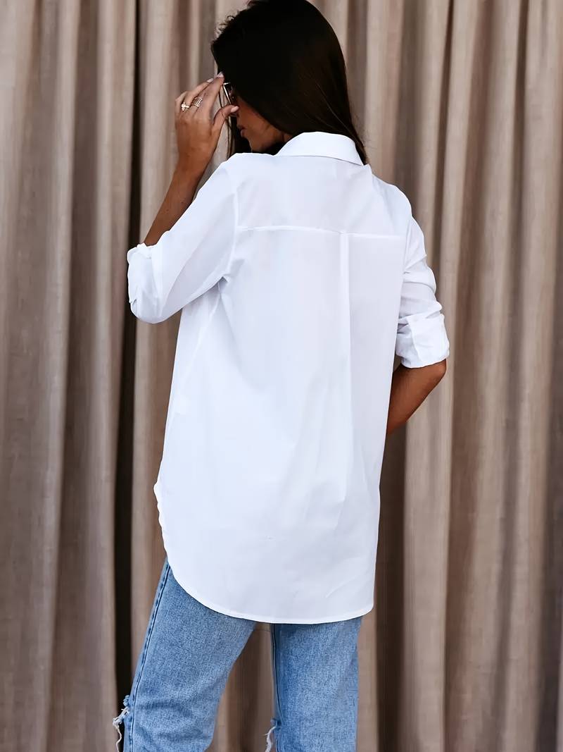Women's Blouse Casual V-neck Airy Cotton