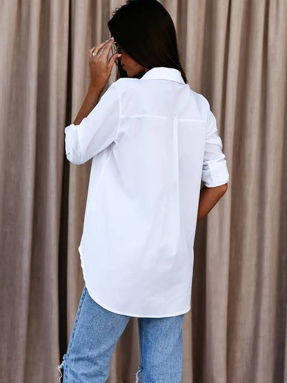 Women's Blouse Casual V-neck Airy Cotton