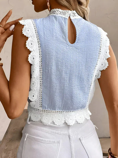 Women's Blouse Elegant Floral Edge Airy Design High Quality Fabric