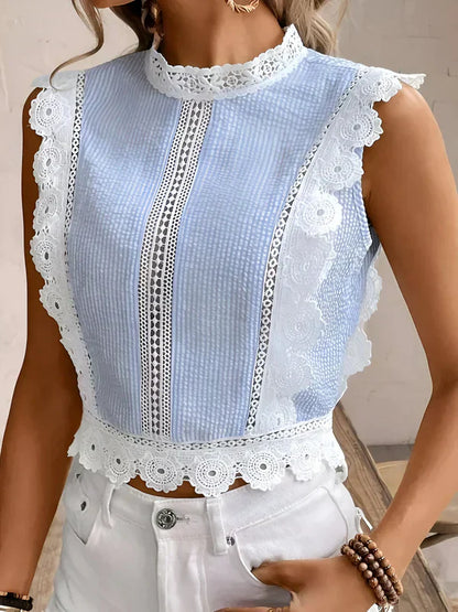 Women's Blouse Elegant Floral Edge Airy Design High Quality Fabric