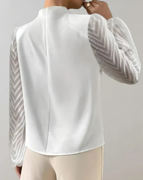 Women's Blouse Elegant Round Neckline Light Fabric
