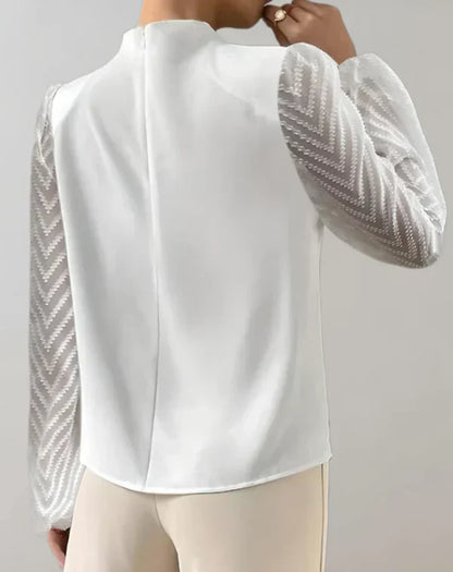 Women's Blouse Elegant Round Neckline Light Fabric