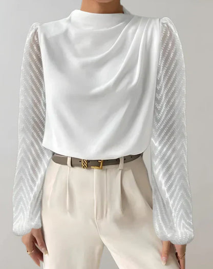 Women's Blouse Elegant Round Neckline Light Fabric