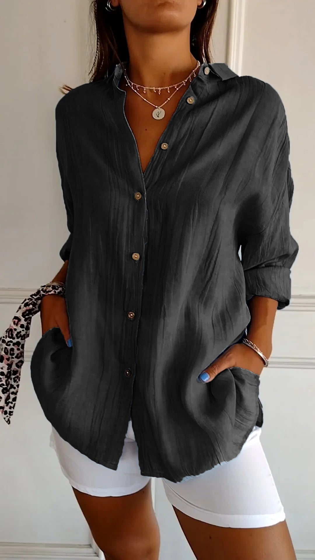 Women's Blouse Elegant Style Soft Polyester