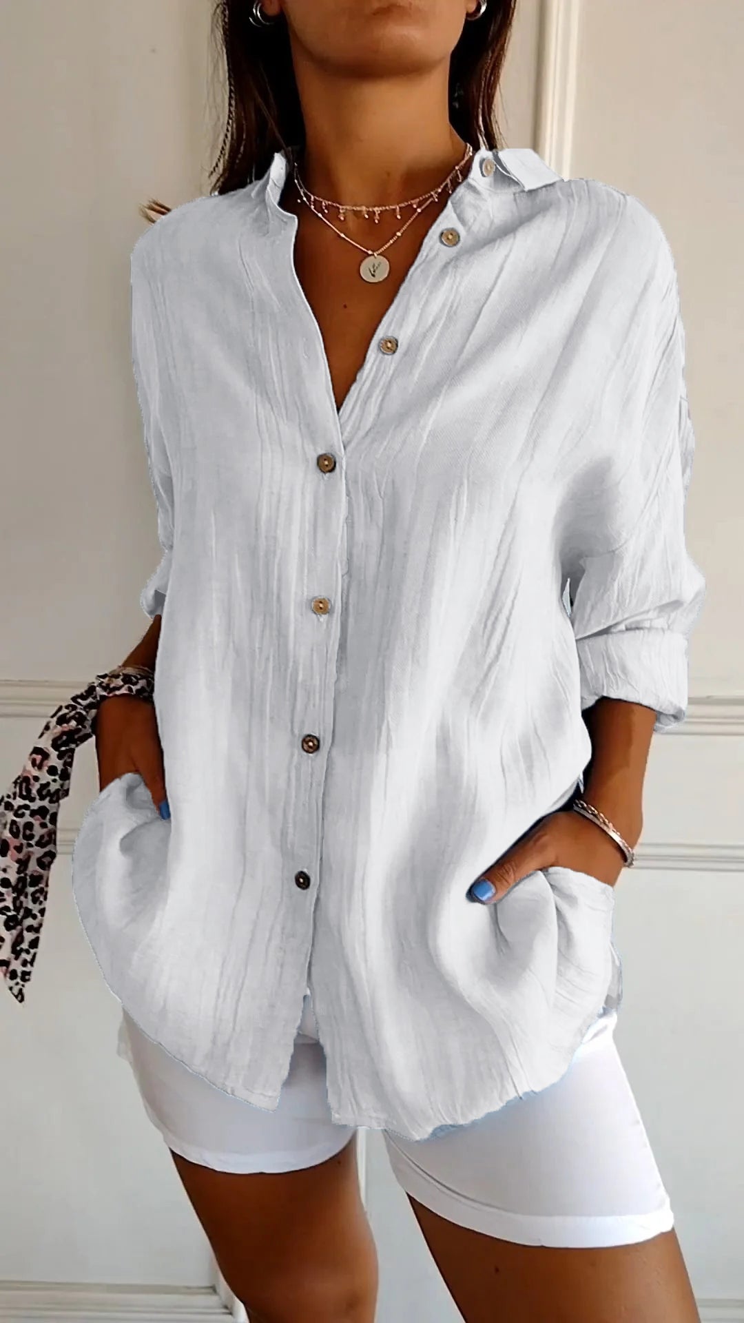Women's Blouse Elegant Style Soft Polyester