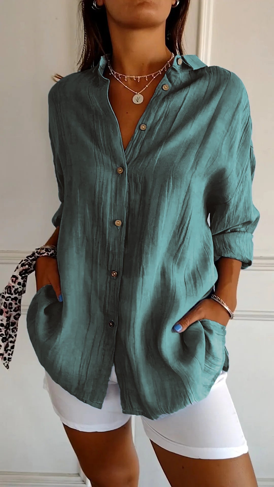 Women's Blouse Elegant Style Soft Polyester