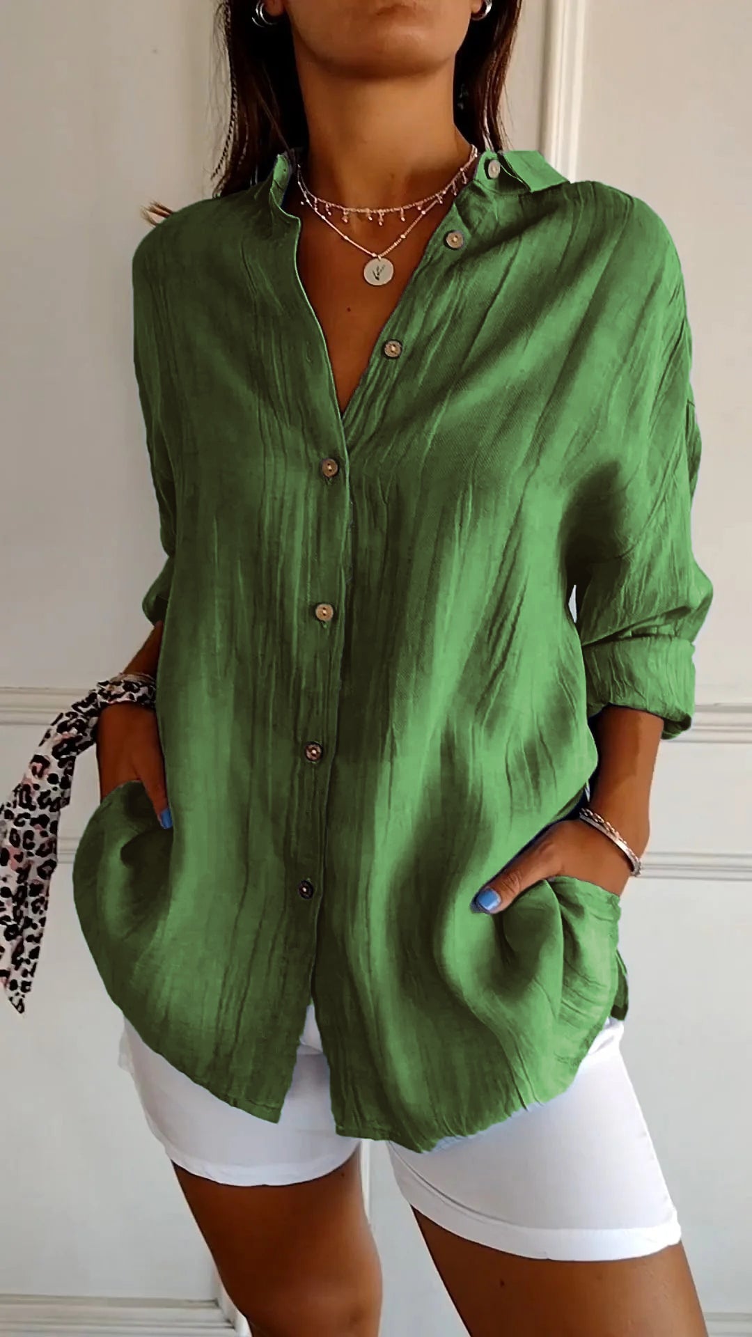 Women's Blouse Elegant Style Soft Polyester