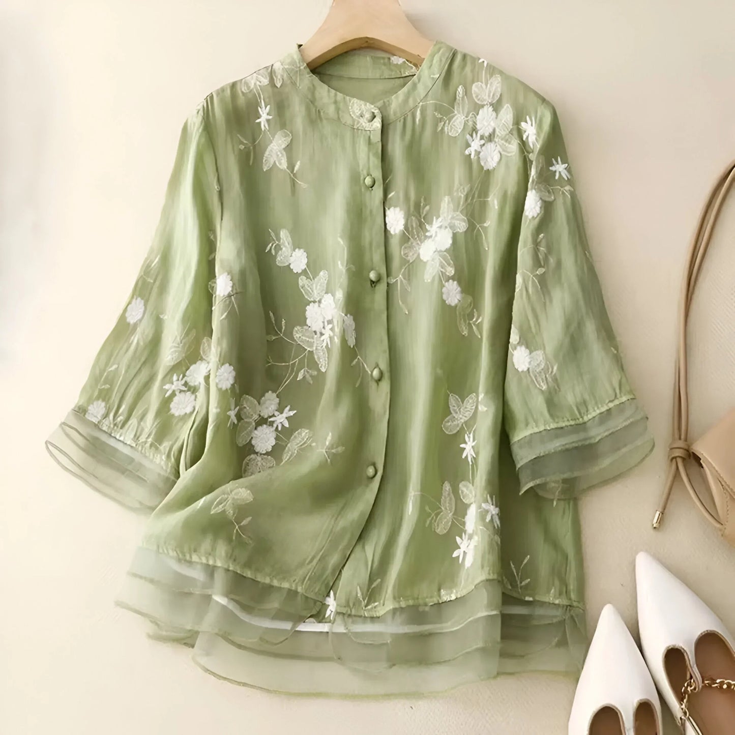 Women's Blouse Lightweight Cotton Elegant Style