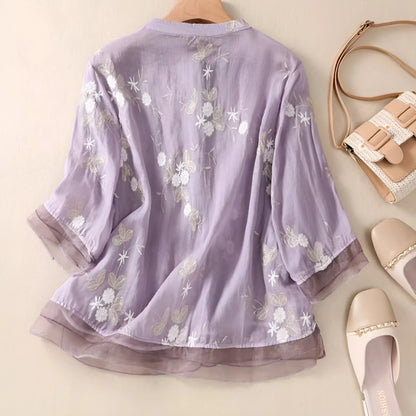 Women's Blouse Lightweight Cotton Elegant Style