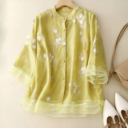 Women's Blouse Lightweight Cotton Elegant Style
