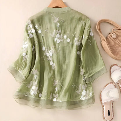 Women's Blouse Lightweight Cotton Elegant Style