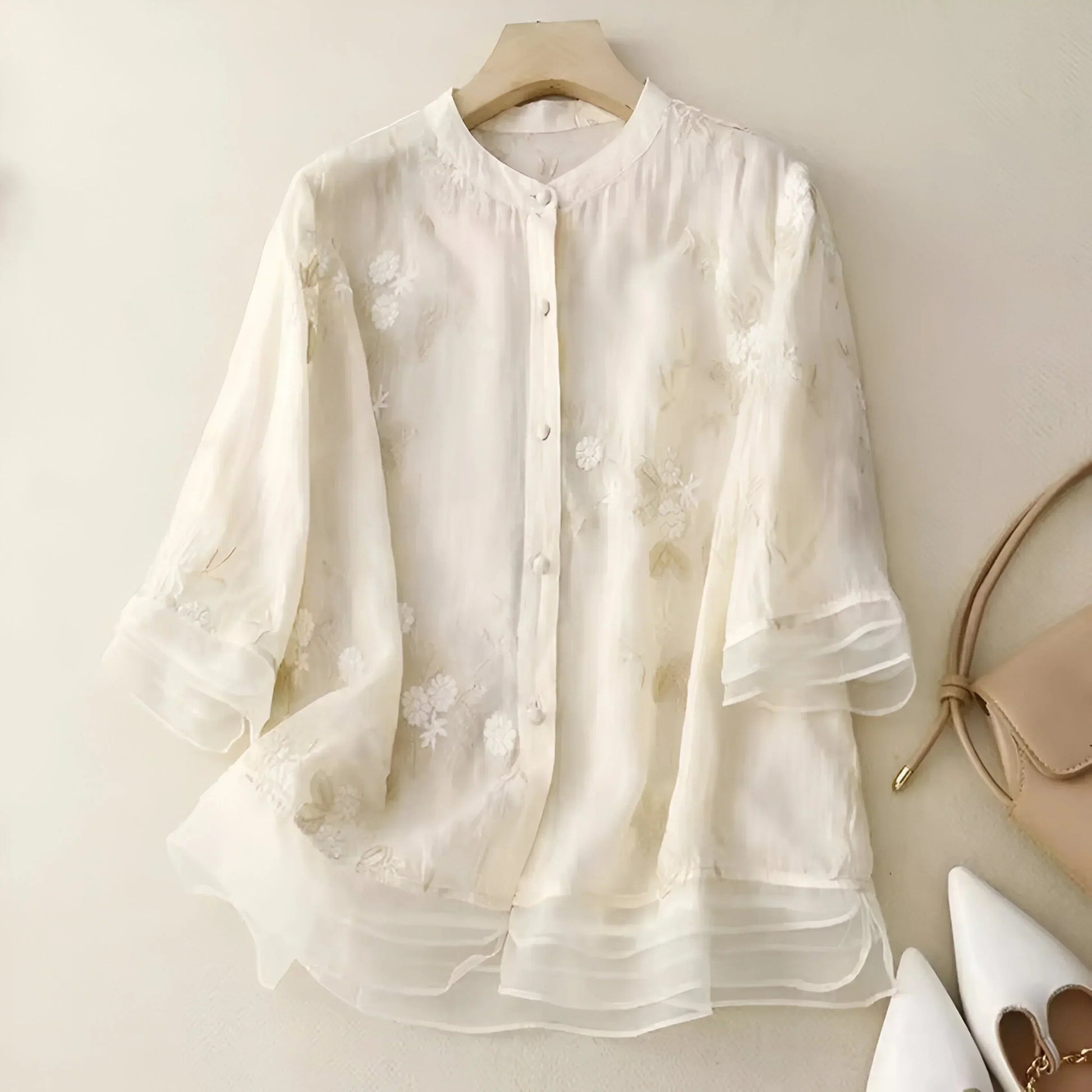 Women's Blouse Lightweight Cotton Elegant Style