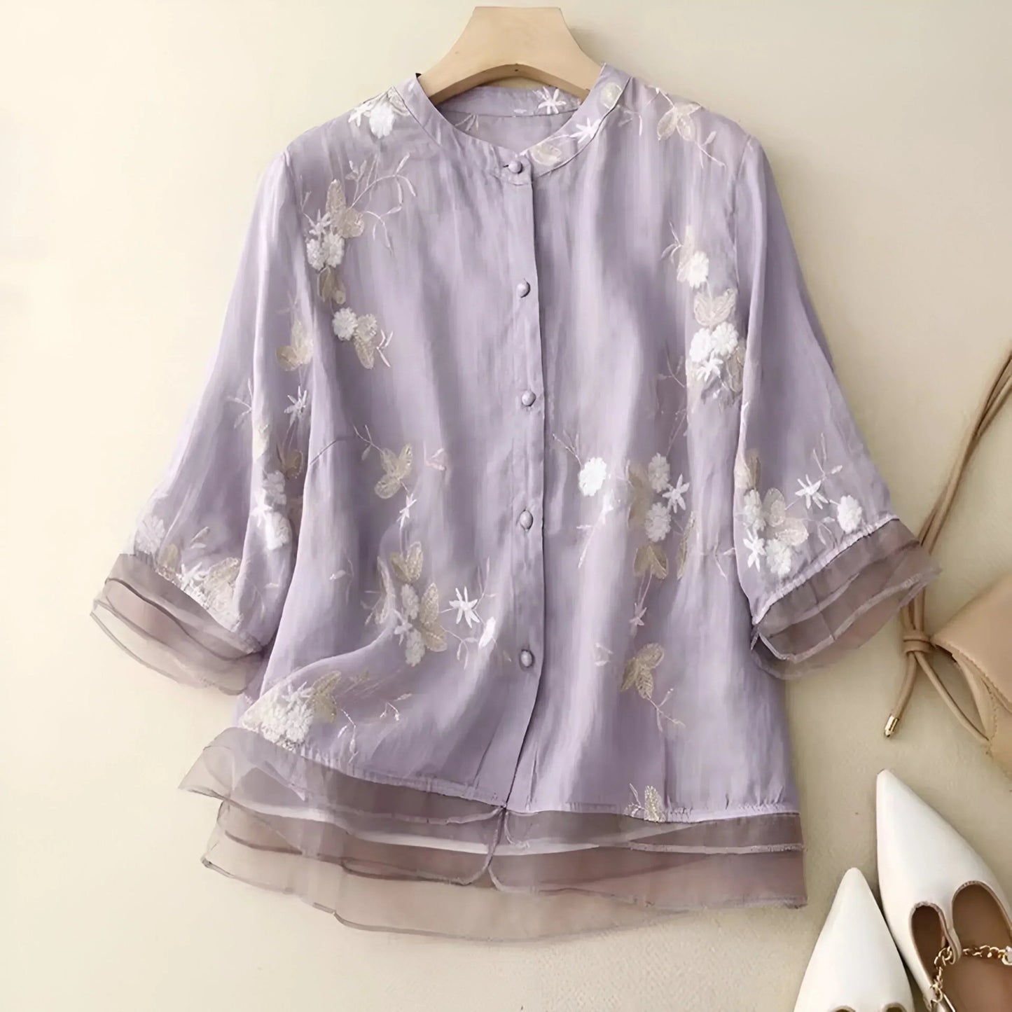 Women's Blouse Lightweight Cotton Elegant Style