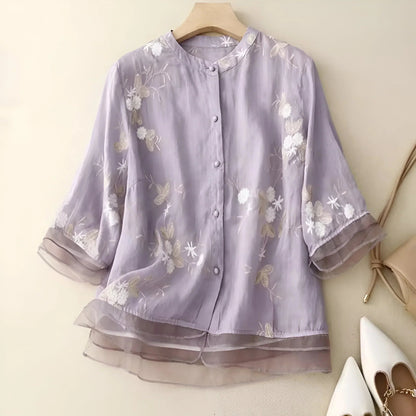 Women's Blouse Lightweight Cotton Elegant Style