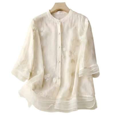 Women's Blouse Lightweight Cotton Elegant Style