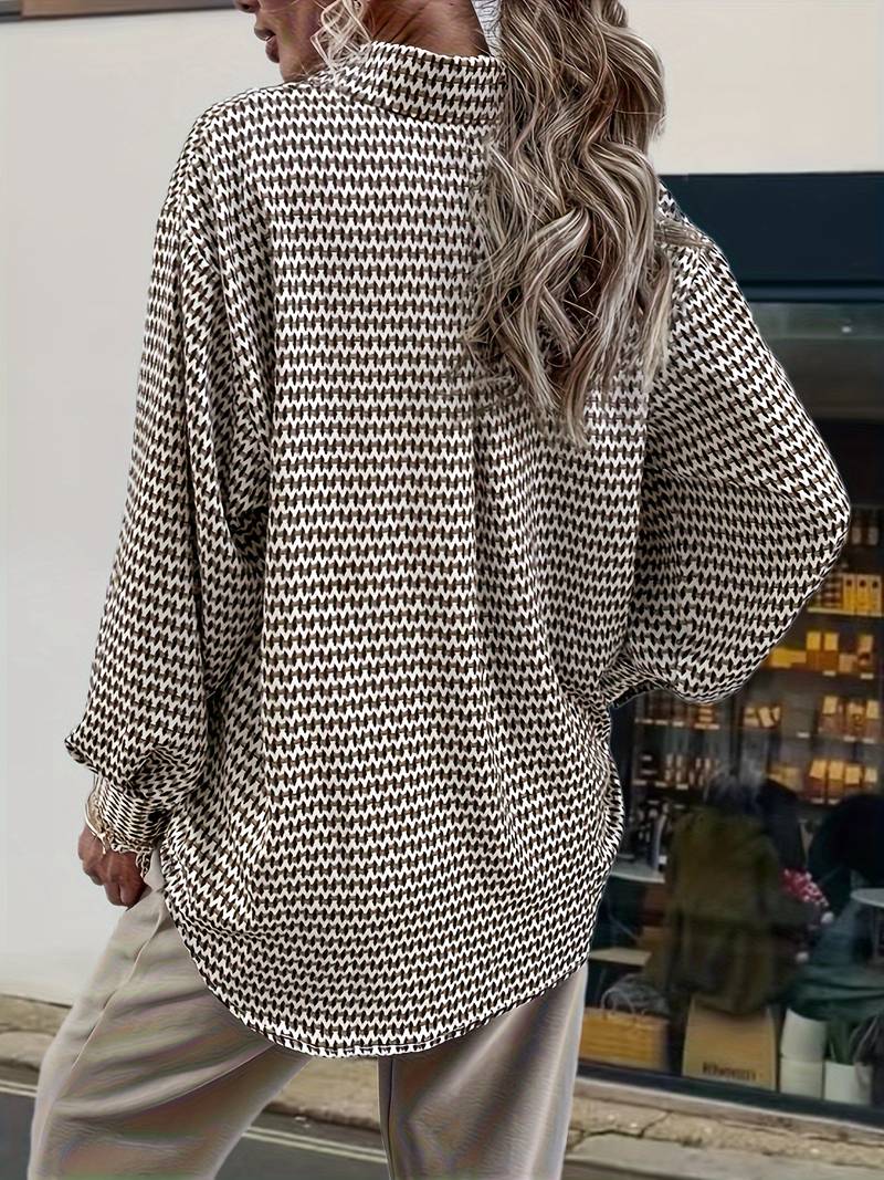 Women's Blouse Long Sleeves Vintage High Quality Fabric