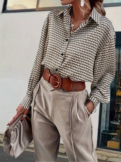 Women's Blouse Long Sleeves Vintage High Quality Fabric