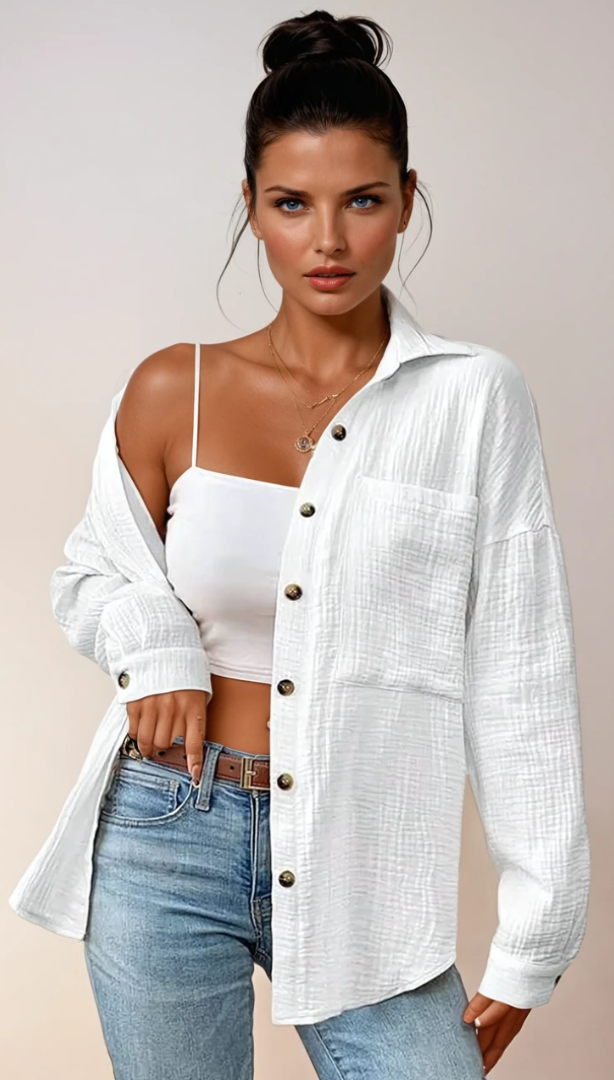 Women's Blouse Relaxed Fit Cotton