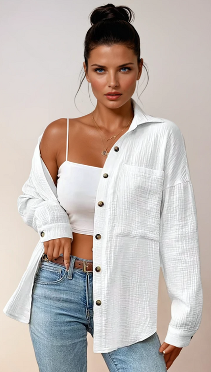 Women's Blouse Relaxed Fit Cotton