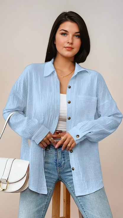 Women's Blouse Relaxed Fit Cotton
