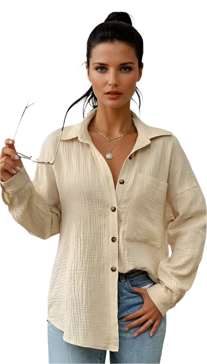 Women's Blouse Relaxed Fit Cotton
