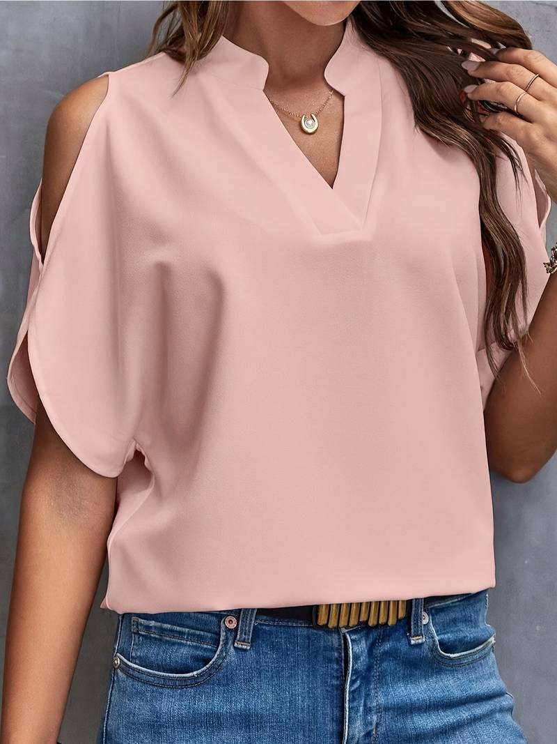 Women's Blouse Shoulderless Breathable Cotton Airy Design