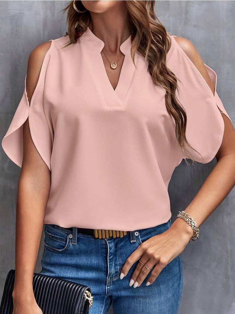 Women's Blouse Shoulderless Breathable Cotton Airy Design