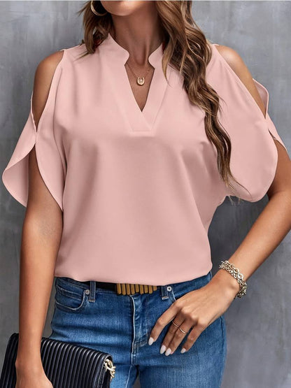 Women's Blouse Shoulderless Breathable Cotton Airy Design