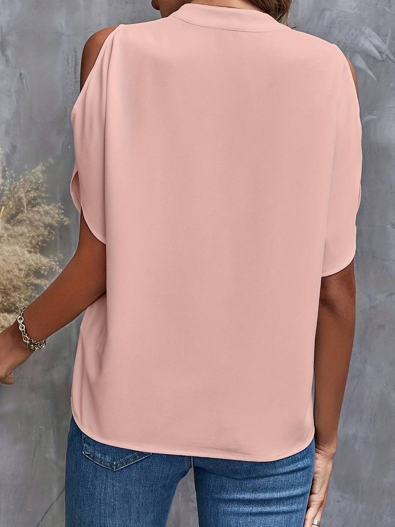 Women's Blouse Shoulderless Breathable Cotton Airy Design