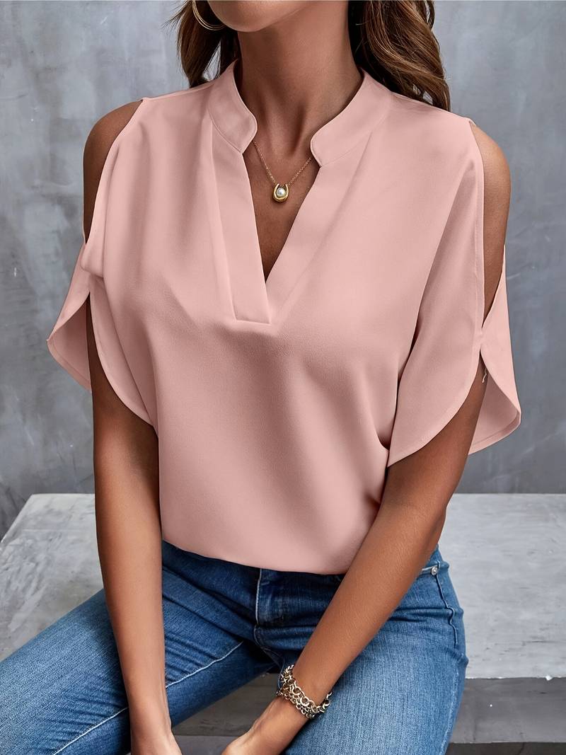 Women's Blouse Shoulderless Breathable Cotton Airy Design