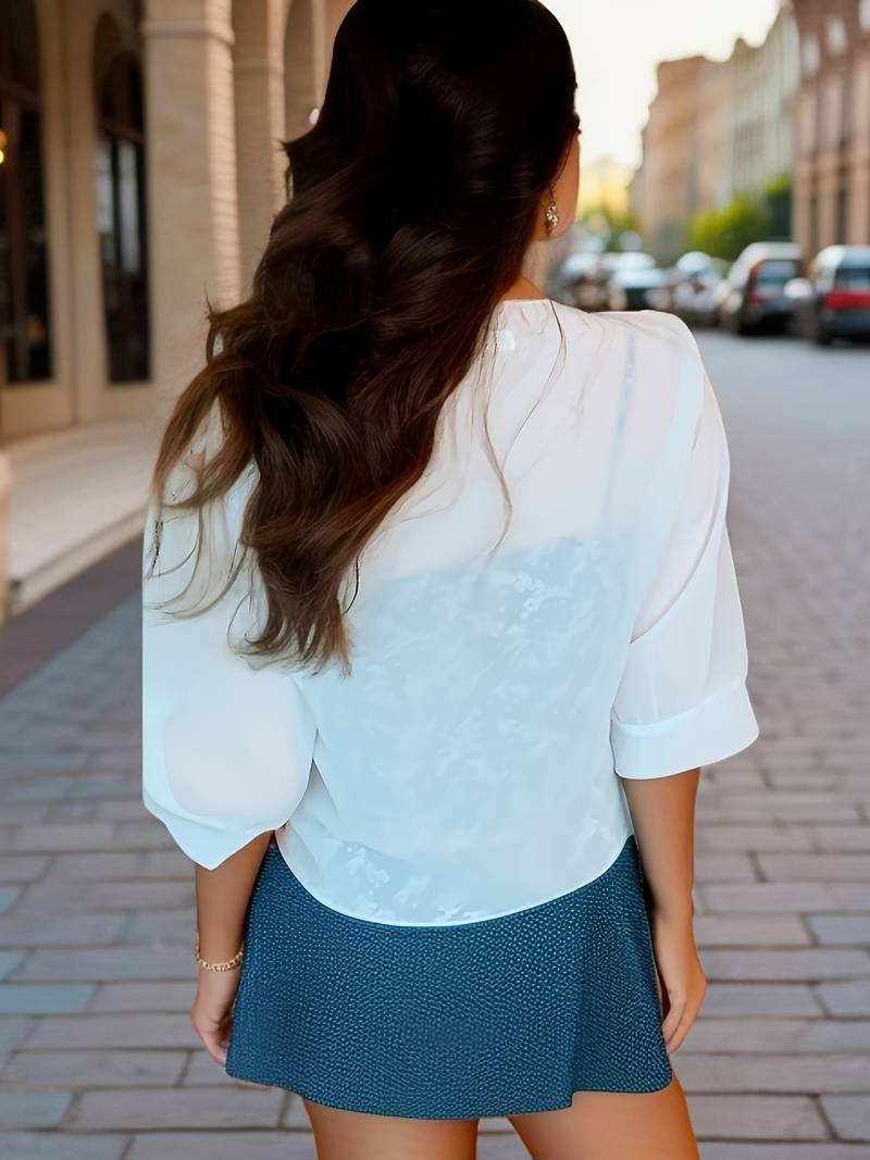 Women's Blouse Spring Open Front Cotton Breathable Casual