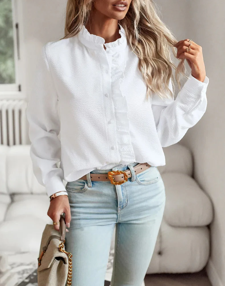 Women's Blouse Stylish Cotton Modern Fit for Work and Leisure