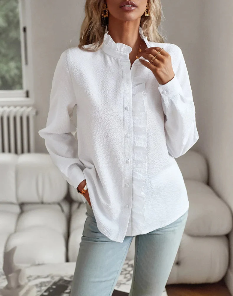 Women's Blouse Stylish Cotton Modern Fit for Work and Leisure