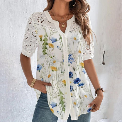 Women's Blouse With Playful Print And Perfect Fit