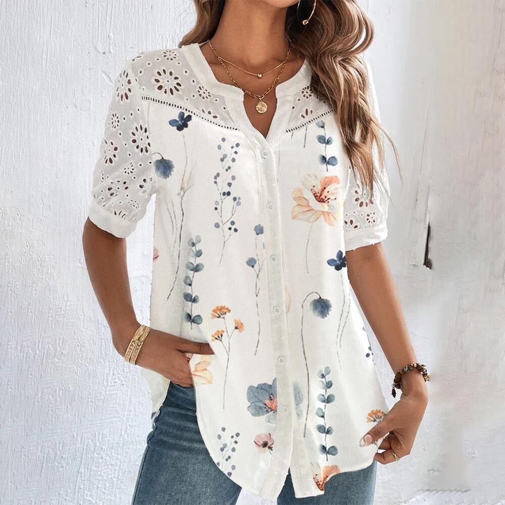 Women's Blouse With Playful Print And Perfect Fit