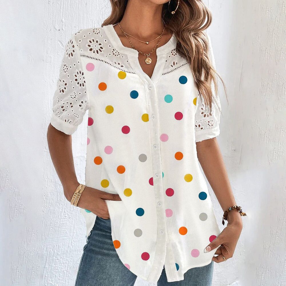Women's Blouse With Playful Print And Perfect Fit