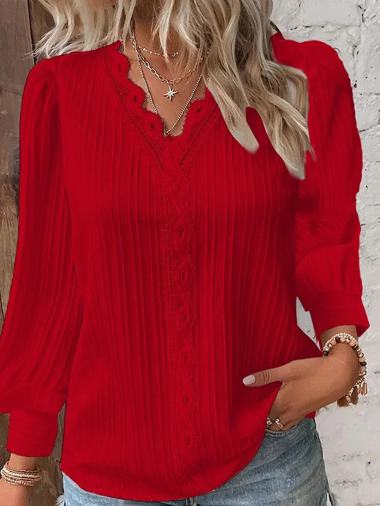 Women's Blouse With Stylish Details Breathable Cotton