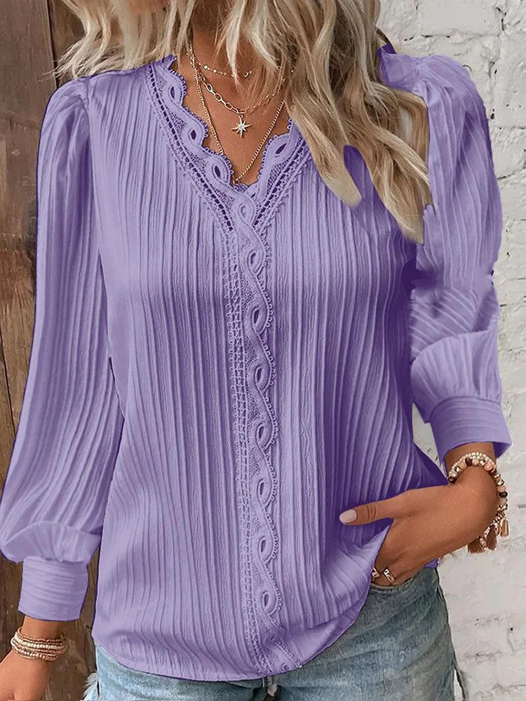 Women's Blouse With Stylish Details Breathable Cotton