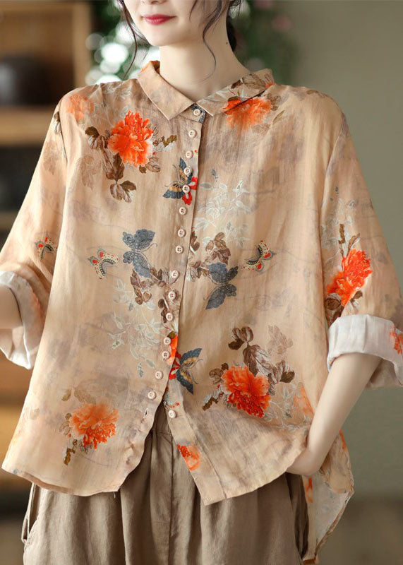 Women's Blouse with Peter Pan Collar and Long Sleeves