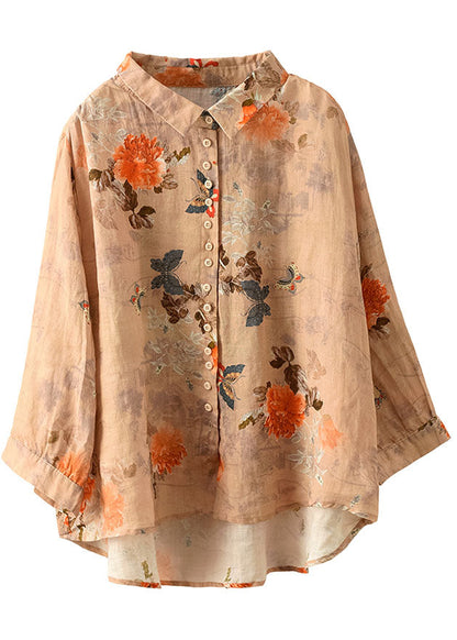 Women's Blouse with Peter Pan Collar and Long Sleeves