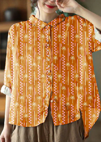 Women's Blouse with Peter Pan Collar and Long Sleeves