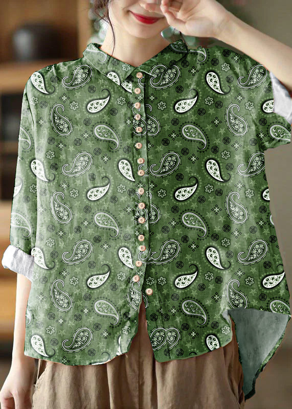 Women's Blouse with Peter Pan Collar and Long Sleeves